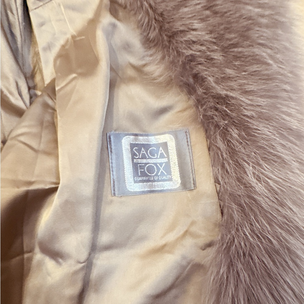 Vintage Cocoa + Grey SAGA Fox Fur Jacket (Japan) - Picture 12 of 12